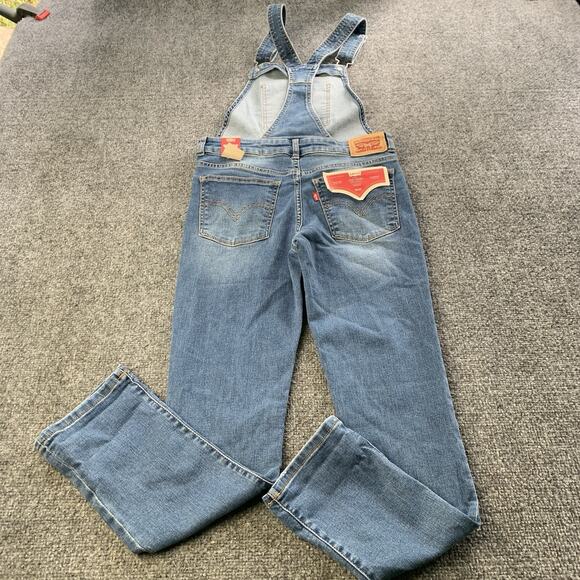 NWT Levi's Girlfriend Overalls Stretch Slim Fit Youth Girls Size 12 Regular - Picture 2 of 16